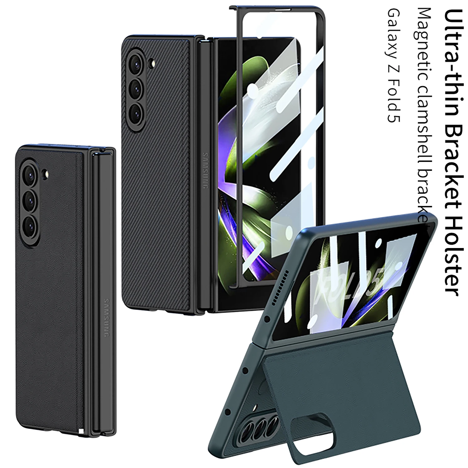 Простой кожаный чехол для Samsung Galaxy Z Fold 5, ультратонкая кобура с кронштейном, чехол с полной защитой AD110738 
Простой кожаный чехол для Samsung Galaxy Z Fold 5, ультратонкая кобура с кронштейном, чехол с полной защитой AD110738