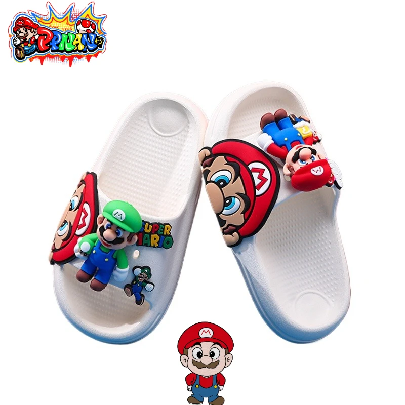 Super Mario cartoon cute slippers creative Kawaii boys and girls summer lightweight anti slip casual beach shoes gift wholesale
Super Mario cartoon cute slippers creative Kawaii boys and girls summer lightweight anti slip casual beach shoes gift wholesale