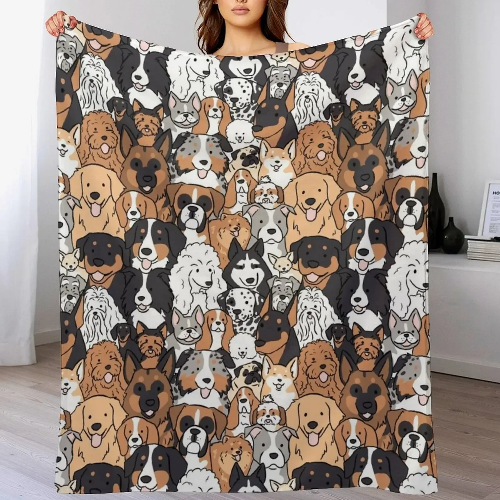 So manny dogs! A cute cartoon dog breeds illustration pattern Throw Blanket Breathable Lightweight Blanket for Adults Kids
So manny dogs! A cute cartoon dog breeds illustration pattern Throw Blanket Breathable Lightweight Blanket for Adults Kids