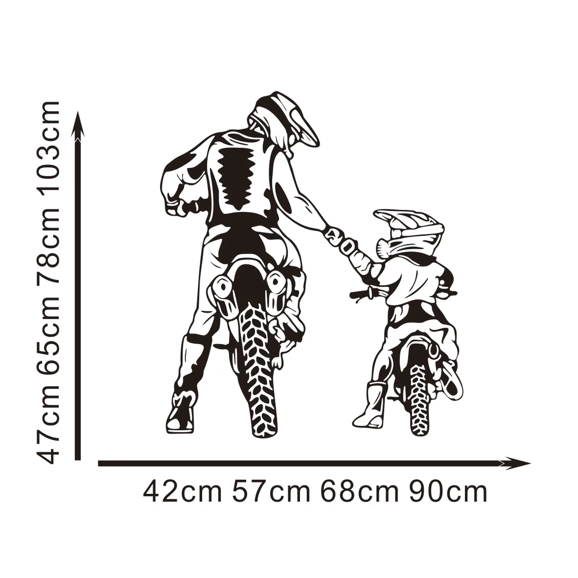 Father & Son Motocross Vinyl Stickers - Motorcycle Helmet Decals for Wall & Car Decor (Sports Theme)
Father & Son Motocross Vinyl Stickers - Motorcycle Helmet Decals for Wall & Car Decor (Sports Theme)