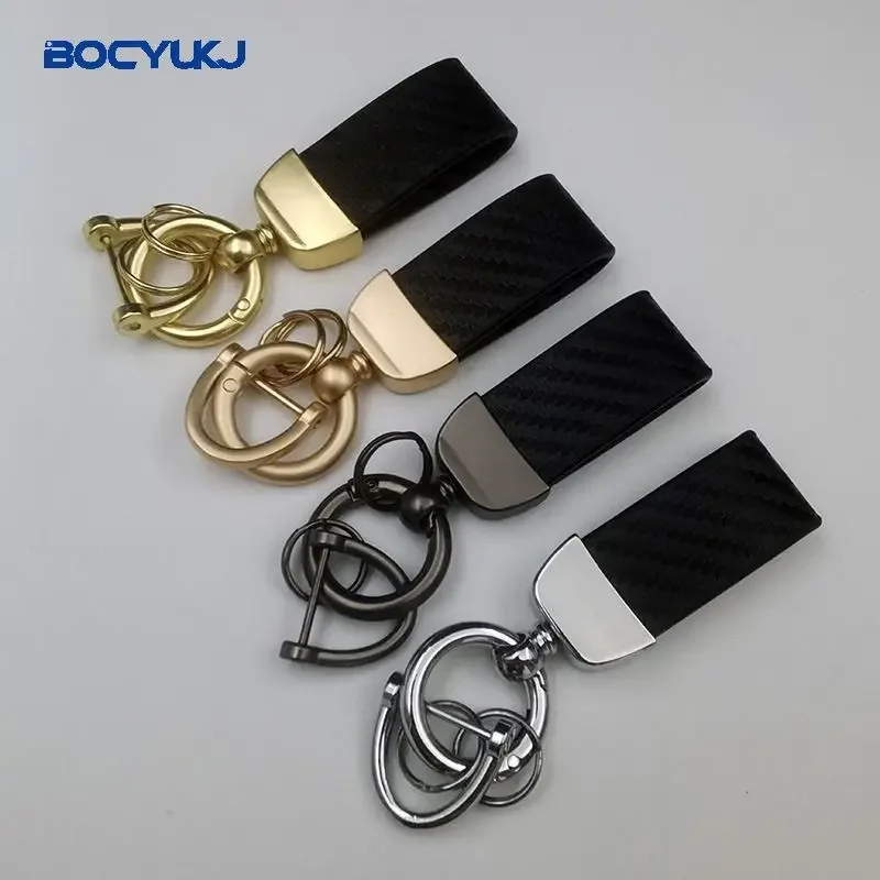 Carbon Fiber Leather Car KeyChain With Logo Protector High-grade Business Couple For Auto Anti-lost Key Ring Pendant Accessories
Carbon Fiber Leather Car KeyChain With Logo Protector High-grade Business Couple For Auto Anti-lost Key Ring Pendant Accessories