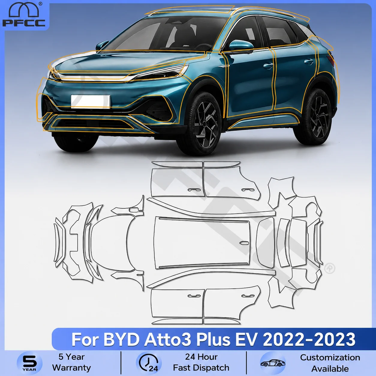 Anti-Scratch TPU For BYD ATTO3 Plus EV 2022 2023 Car Paint Protection Film Clear Bra Pre-cut PPF Invisible KIt Resistant Cover
Anti-Scratch TPU For BYD ATTO3 Plus EV 2022 2023 Car Paint Protection Film Clear Bra Pre-cut PPF Invisible KIt Resistant Cover