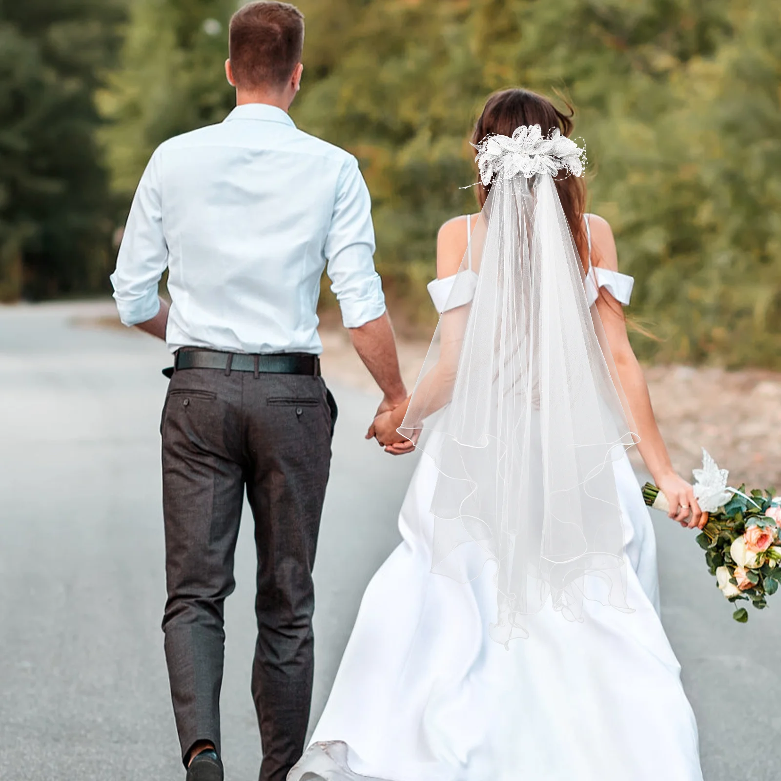 Wedding Veil Bridal Accessories Long Bow Tie Lace Fabric Flower Decorations for Brides Wedding Dress Headpieces 
Wedding Veil Bridal Accessories Long Bow Tie Lace Fabric Flower Decorations for Brides Wedding Dress Headpieces