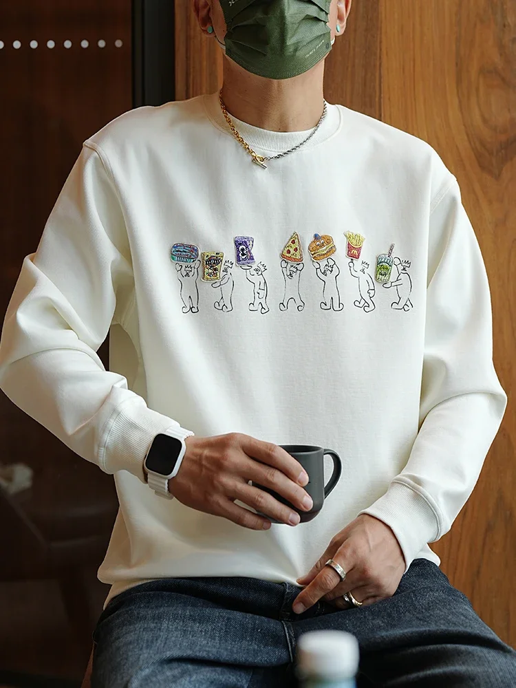 Crew neck sweater men's high-end sticker embroidery autumn and winter newfashion trendy casual pullover jacket cartoon animation
Crew neck sweater men's high-end sticker embroidery autumn and winter newfashion trendy casual pullover jacket cartoon animation