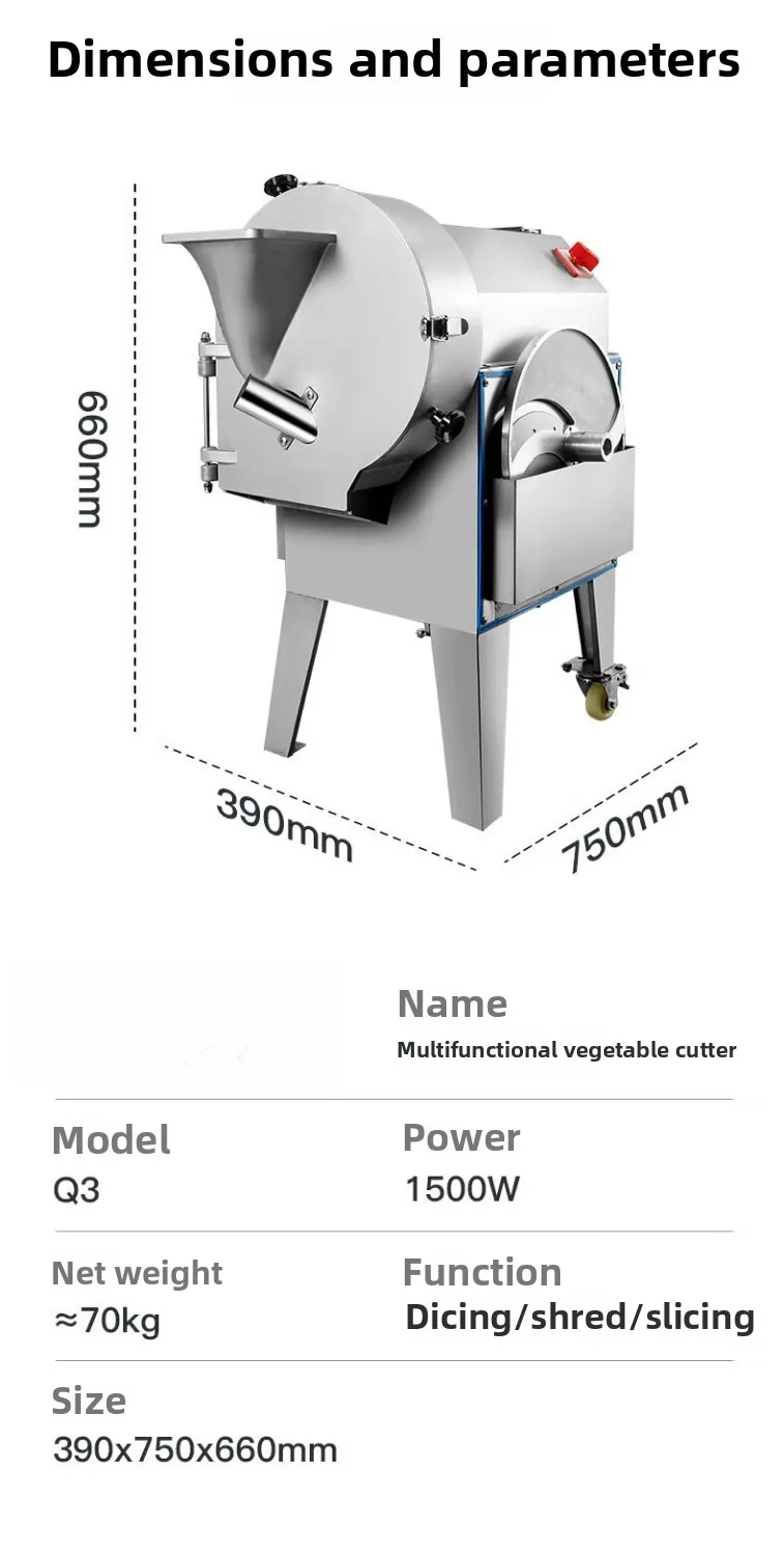 Commercial radish onion granulator all-steel electric vegetable cutter potato slicer shredder
Commercial radish onion granulator all-steel electric vegetable cutter potato slicer shredder