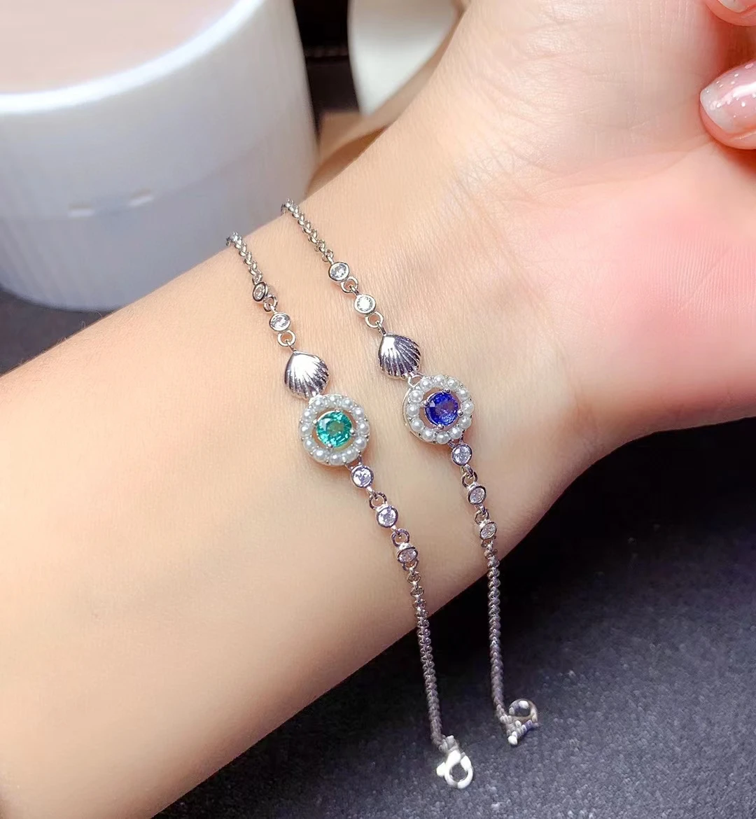 2022 New Silver Bracelet Jewelry Natural Emerald/Sapphire Bracelet for Women Hand Chain Good Gift Birthstone
2022 New Silver Bracelet Jewelry Natural Emerald/Sapphire Bracelet for Women Hand Chain Good Gift Birthstone