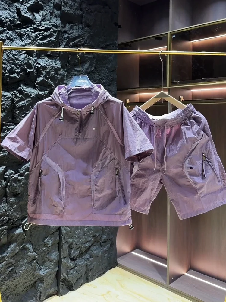 Men's Summer Outdoor Casual Loose Pure Color Quick Dry Short Sleeve Hoodie Two-Piece Set Comfortable Breathable Fashionable W...
Men's Summer Outdoor Casual Loose Pure Color Quick Dry Short Sleeve Hoodie Two-Piece Set Comfortable Breathable Fashionable W...