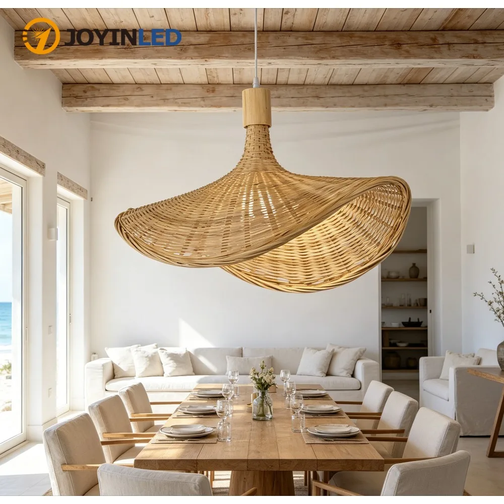 JOYINLED Chinese Style Bamboo Chandelier Rustic Handmade Woven Pendant Lighting for Kitchen Island Farmhouse Dining Room Lamp
JOYINLED Chinese Style Bamboo Chandelier Rustic Handmade Woven Pendant Lighting for Kitchen Island Farmhouse Dining Room Lamp