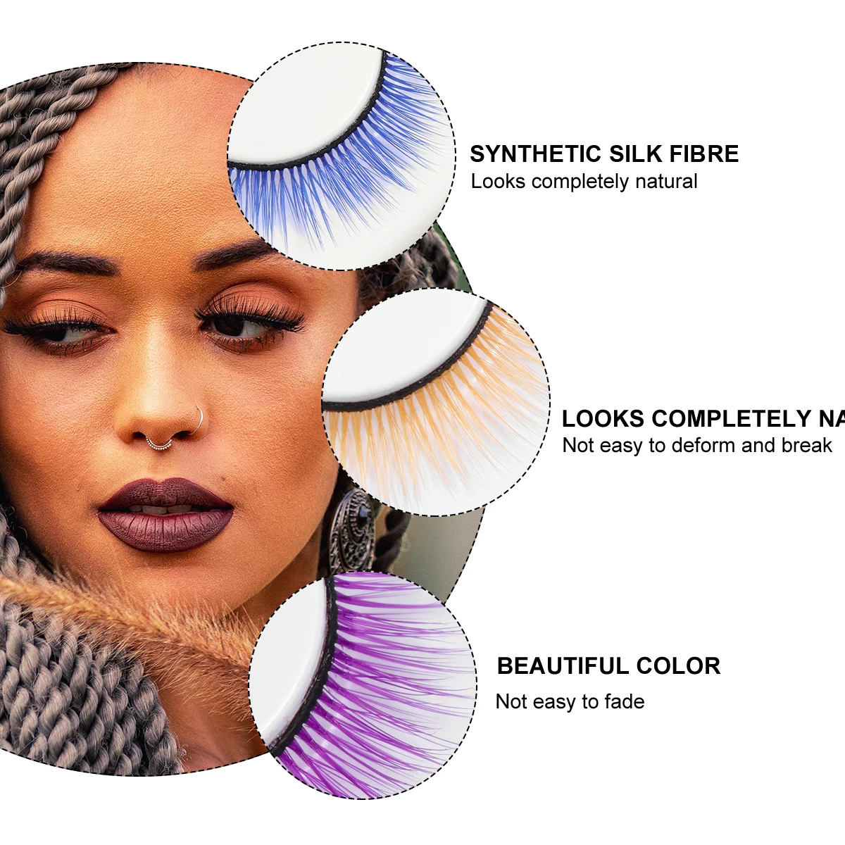 Colorful False Eyelashes For Women Super Long Purple Blue Yellow Party Halloween Cosplay Stage Performance Makeup Tools
Colorful False Eyelashes For Women Super Long Purple Blue Yellow Party Halloween Cosplay Stage Performance Makeup Tools