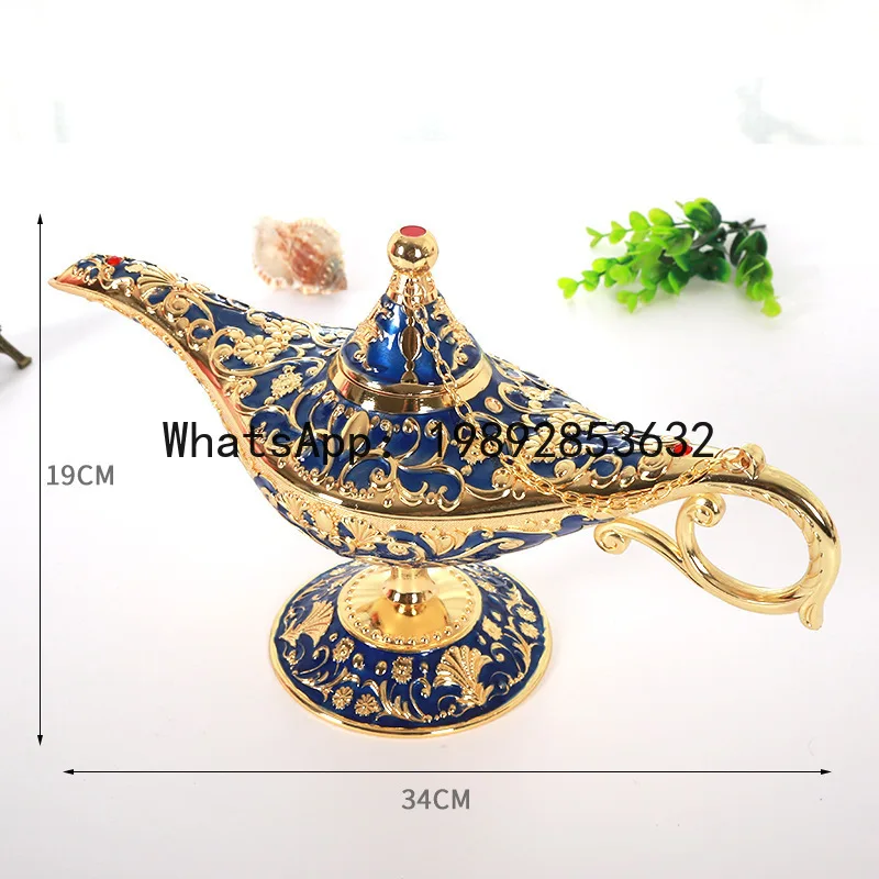 Zz 34*19 retro european style alloy ornament wishing lamp genie lamp creative decorative ornament craft
Zz 34*19 retro european style alloy ornament wishing lamp genie lamp creative decorative ornament craft
