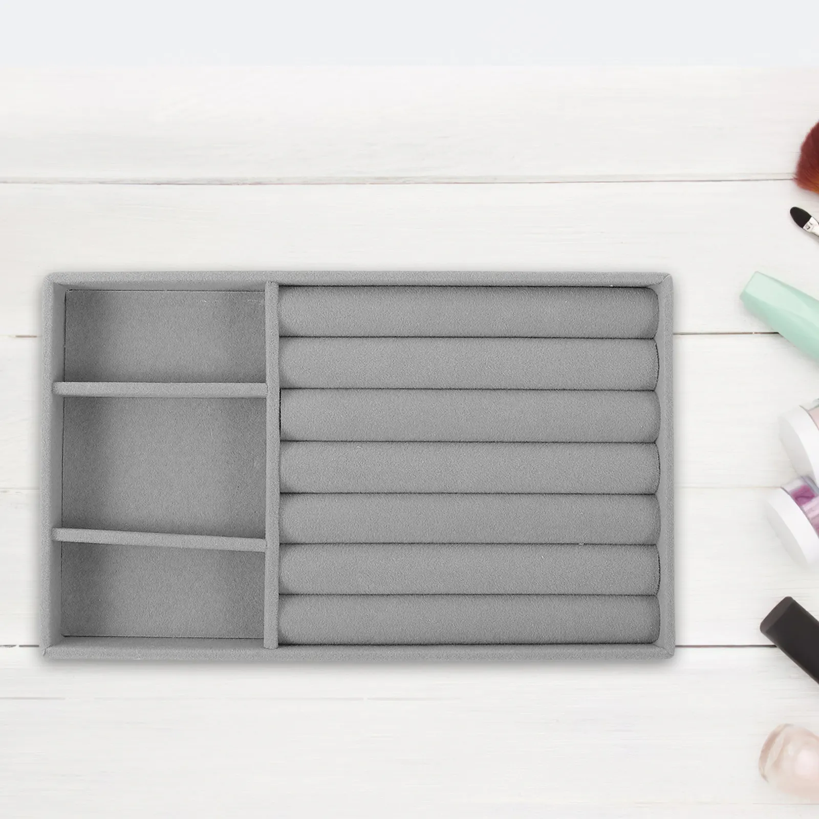 2Pcs Jewelry Organizer Tray Thin Space-Saving Jewelry Drawer Organizer Display Tray for Rings Earrings Necklaces Bracelets
2Pcs Jewelry Organizer Tray Thin Space-Saving Jewelry Drawer Organizer Display Tray for Rings Earrings Necklaces Bracelets