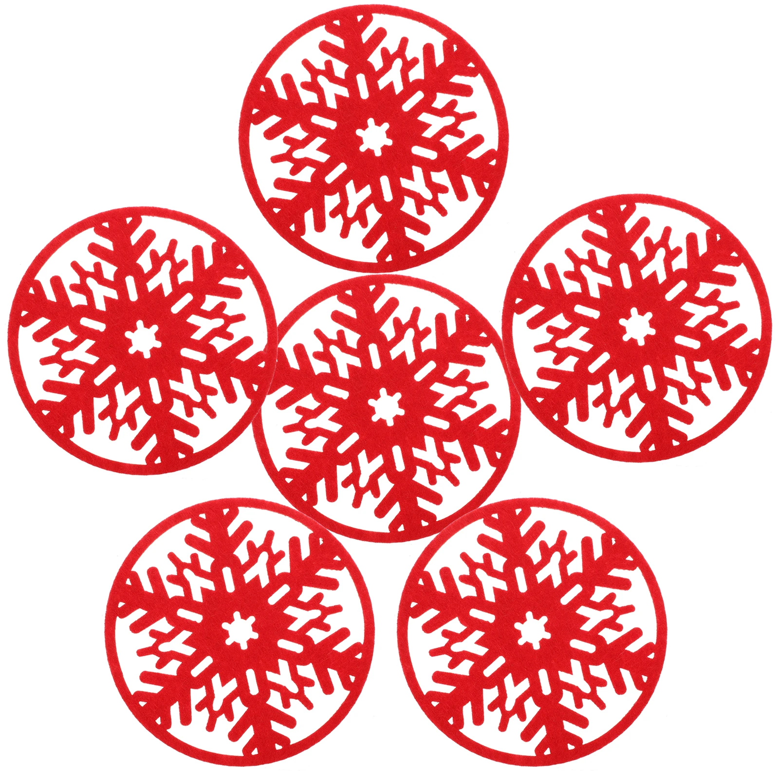 6Pcs Xmas Felt Red Snowflake Heat Insulation Cup Mat Non- for Home Office Furniture
6Pcs Xmas Felt Red Snowflake Heat Insulation Cup Mat Non- for Home Office Furniture