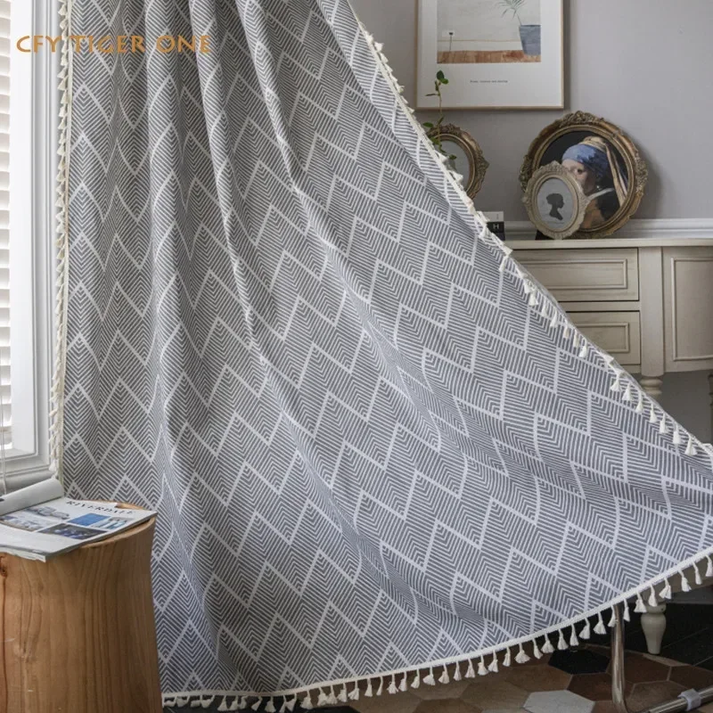 Cotton Linen Wave Stripe with Tassel Home Window Curtains Blackout Drapes for Living Room Bedroom Kitchen Door Drapes
Cotton Linen Wave Stripe with Tassel Home Window Curtains Blackout Drapes for Living Room Bedroom Kitchen Door Drapes