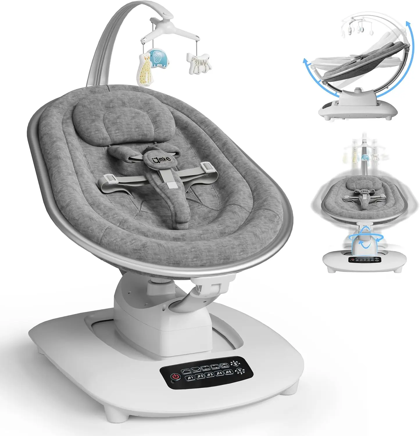 Electric Baby Swing Rocker for Infants, 5 Motions & Speeds, 3-Position Recline, Dual-Motor Sway Chair, Newborn Essentials
Electric Baby Swing Rocker for Infants, 5 Motions & Speeds, 3-Position Recline, Dual-Motor Sway Chair, Newborn Essentials