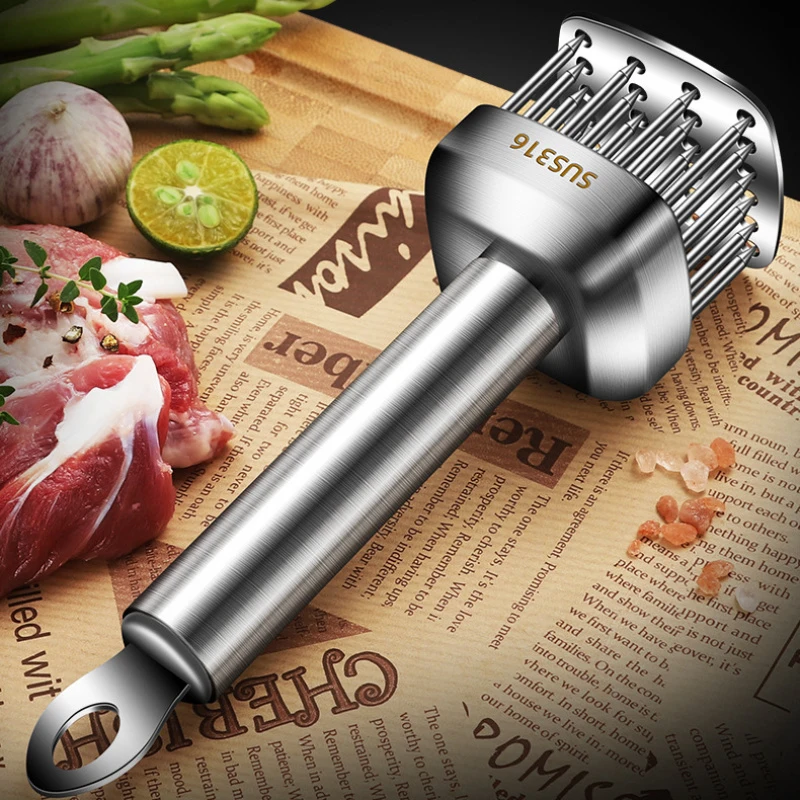 Stainless Steel Meat Tenderizer Tool, Steak Pricker Hammer for Beef Pork Tendon Breaker, Kitchen BBQ Needle for Roast Cooking Ga
Stainless Steel Meat Tenderizer Tool, Steak Pricker Hammer for Beef Pork Tendon Breaker, Kitchen BBQ Needle for Roast Cooking Ga
