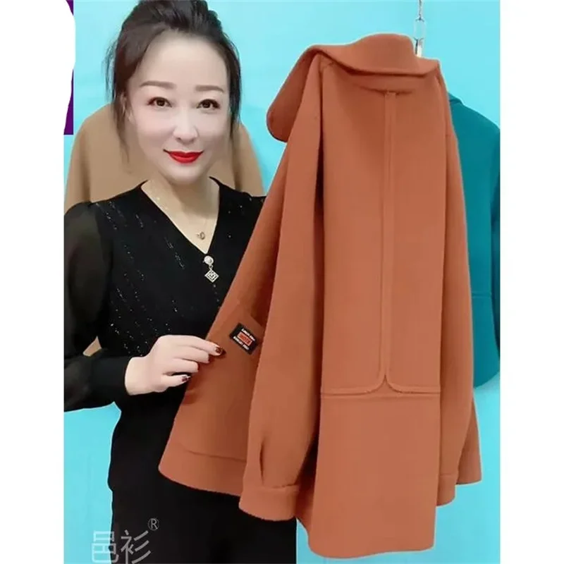 Mom's Spring Autumn Coat Women Short Western Style Imitation Double-Sided Outwear Fashion Woolen Jacket Middle-Aged Female Tops
Mom's Spring Autumn Coat Women Short Western Style Imitation Double-Sided Outwear Fashion Woolen Jacket Middle-Aged Female Tops