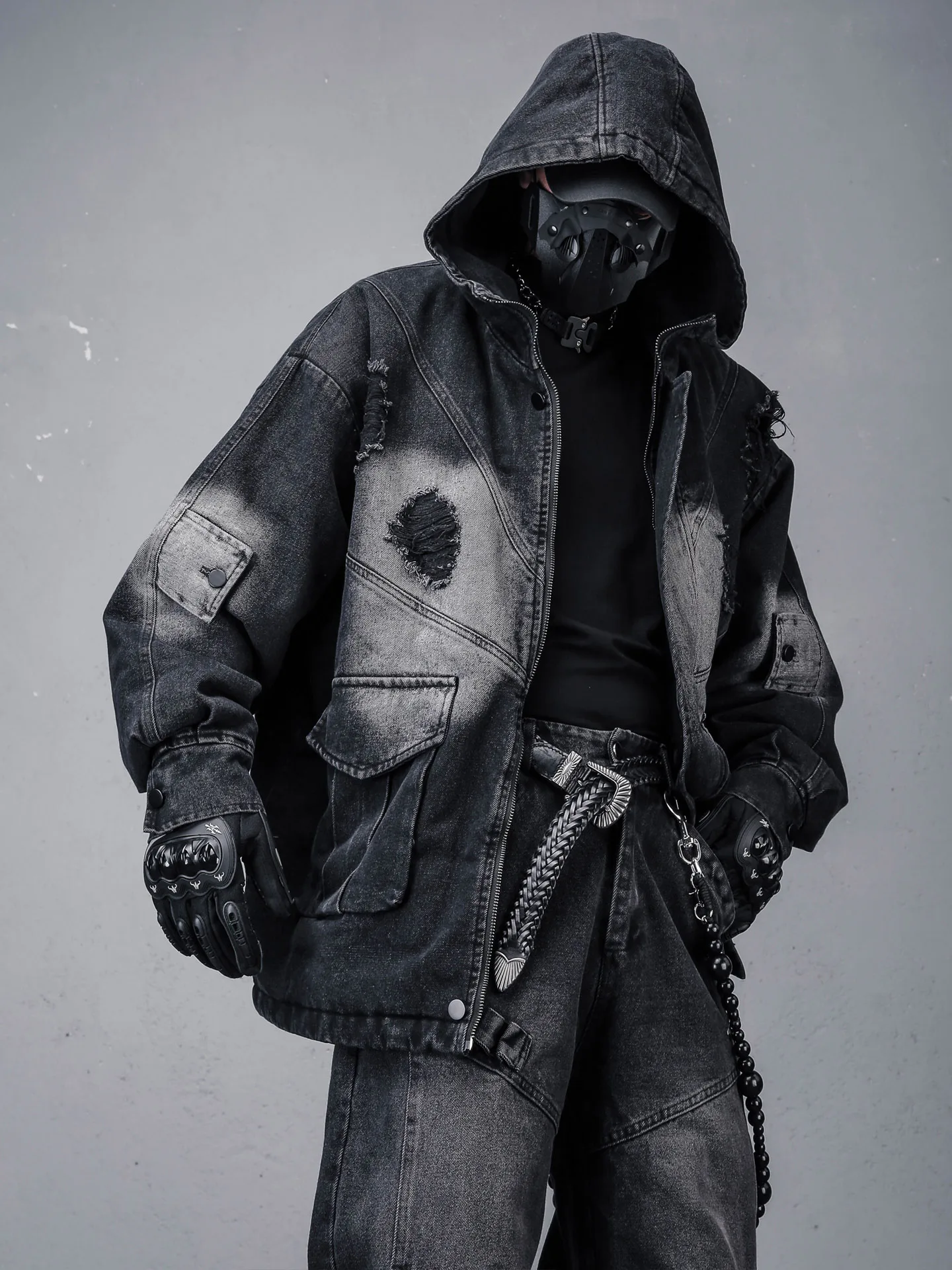 Washing and Abrasion Thickening Denim Jacket Winter American High Street Mid-Length Functional Cotton-Padded Coat
Washing and Abrasion Thickening Denim Jacket Winter American High Street Mid-Length Functional Cotton-Padded Coat