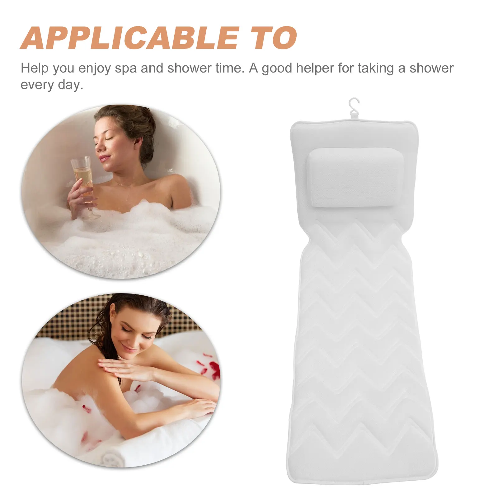 Ergonomic 3D Bathtub Pillow With Suction Cups Comfortable Head Neck Support Non Slip Bath Cushion Durable Spa Pillow For Bathtub
Ergonomic 3D Bathtub Pillow With Suction Cups Comfortable Head Neck Support Non Slip Bath Cushion Durable Spa Pillow For Bathtub