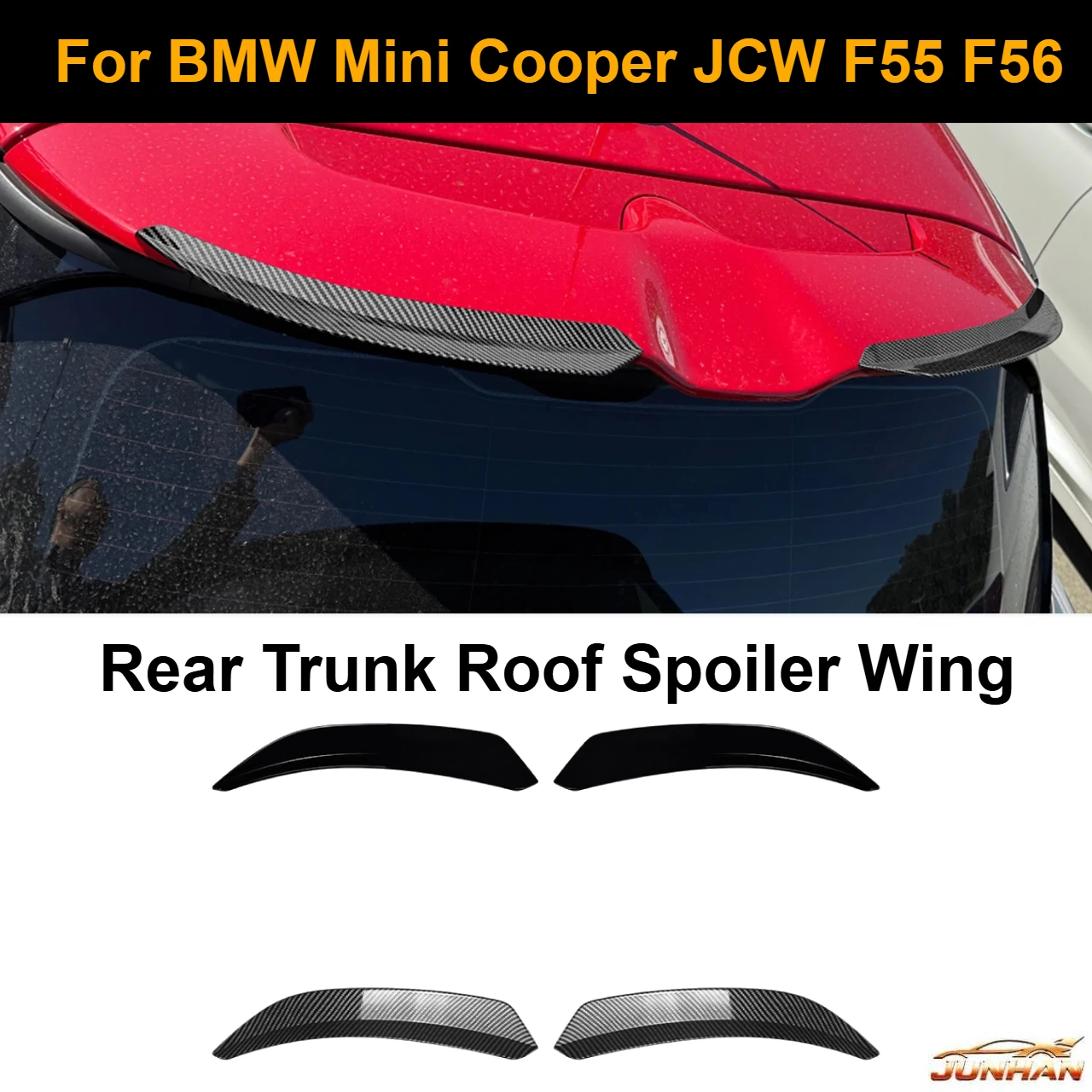 Rear Trunk Roof Spoiler Wing Extension Lip Carbon Fiber Look/Gloss Black Tail Splitter For BMW Mini Cooper JCW F55 F56 2014-2024
Rear Trunk Roof Spoiler Wing Extension Lip Carbon Fiber Look/Gloss Black Tail Splitter For BMW Mini Cooper JCW F55 F56 2014-2024
