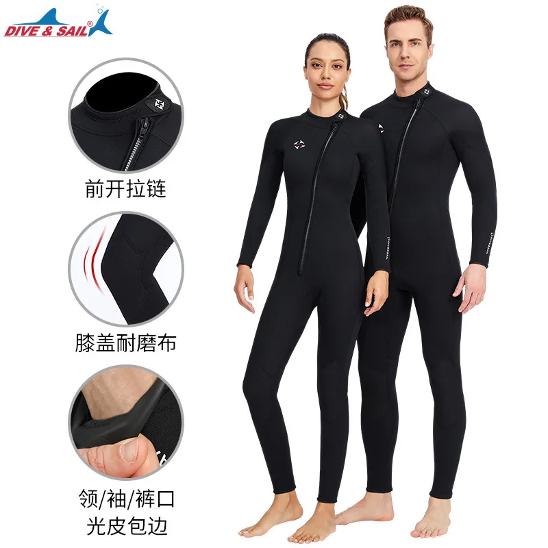 Dive & sail new 3mm diving men's one-piece long sleeve warm diving women's deep diving surfing winter swimming clothes pants
Dive & sail new 3mm diving men's one-piece long sleeve warm diving women's deep diving surfing winter swimming clothes pants