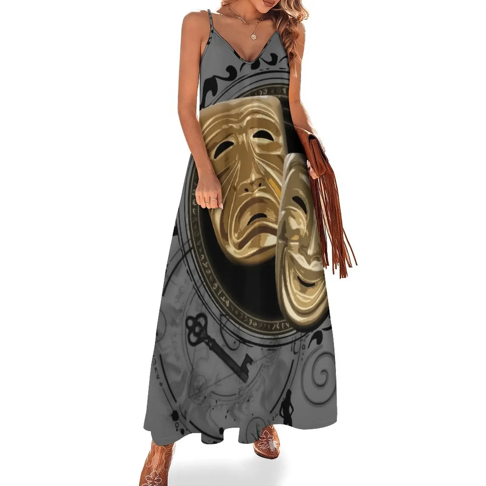 Gold Drama Masks Sleeveless Dress chic and elegant woman dress prom dress 2025 Long veiled dresses
Gold Drama Masks Sleeveless Dress chic and elegant woman dress prom dress 2025 Long veiled dresses