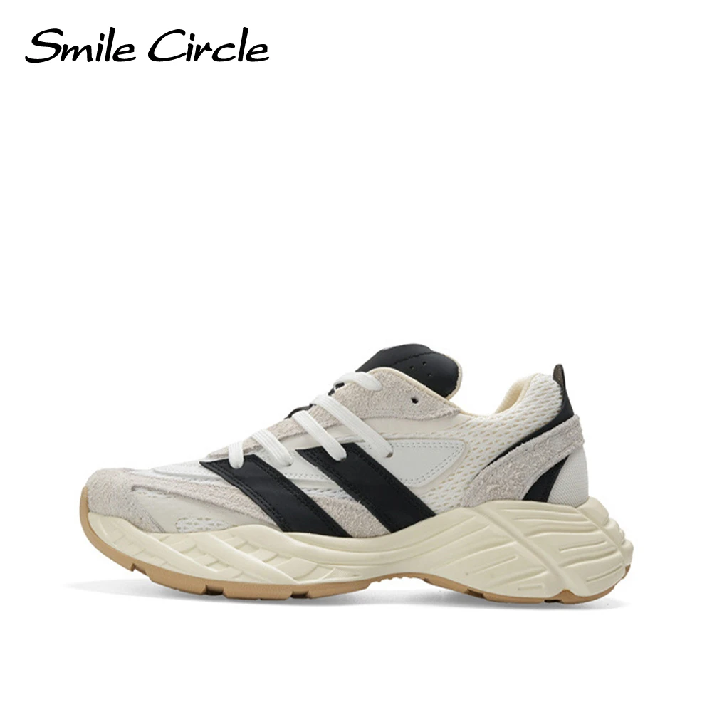 Smile Circle Sneakers Women's Comfortable Suede leather Chunky Sneakers Lace up Trendy Casual Sneakers
Smile Circle Sneakers Women's Comfortable Suede leather Chunky Sneakers Lace up Trendy Casual Sneakers