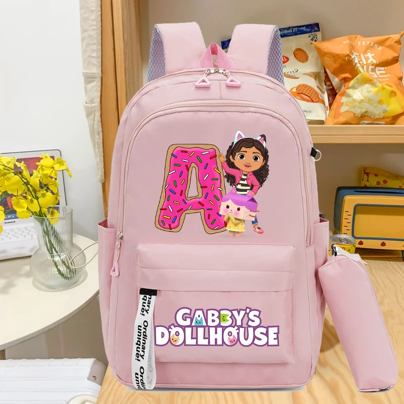 Gabby Dollhouses Girls Backpacks with Pencil Case Kids Cute Letter A-Z School Bags Children Outdoor Sport Travel Rucksack Gift
Gabby Dollhouses Girls Backpacks with Pencil Case Kids Cute Letter A-Z School Bags Children Outdoor Sport Travel Rucksack Gift