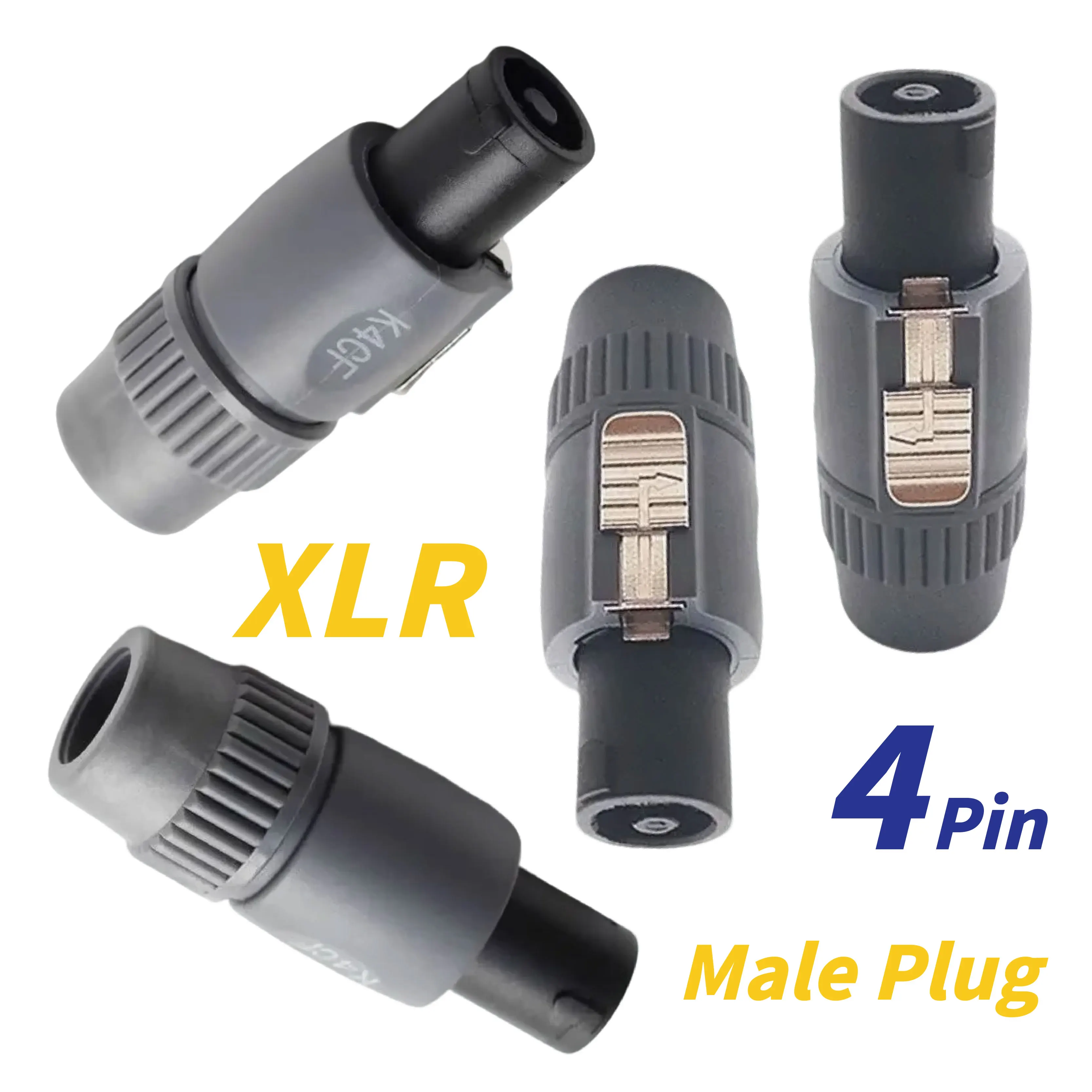 NL4FC 4-контактный штекер Speakon — серый аудиоразъем с блокировкой для проводов динамиков и профессионального аудиооборудования
NL4FC 4-контактный штекер Speakon — серый аудиоразъем с блокировкой для проводов динамиков и профессионального аудиооборудования
