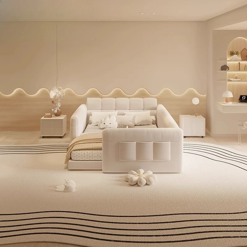 Master bedroom designer double premium soft bag bed cream tofu block tatami light luxury simple
Master bedroom designer double premium soft bag bed cream tofu block tatami light luxury simple