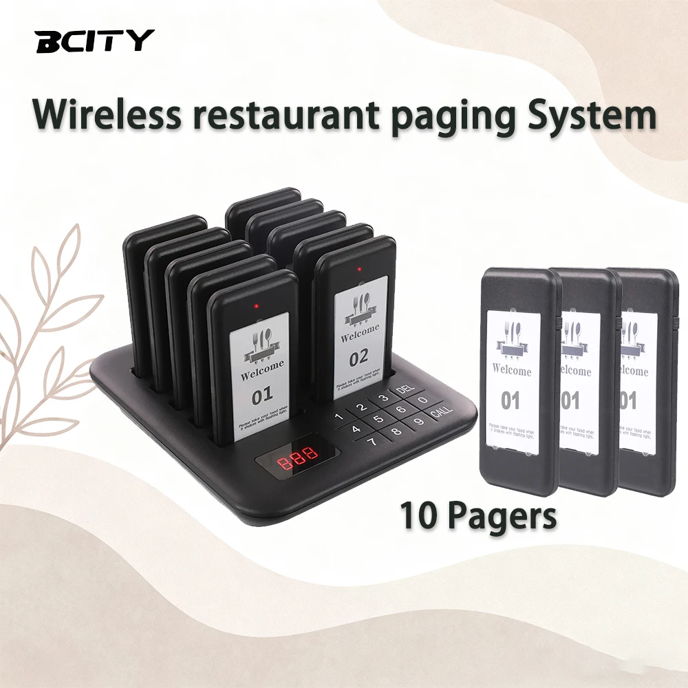 【Core Tool for Restaurant Ops】 Long-Lasting Restaurant Pager, Wireless Food Pager with 10 Vibrating Reminders
【Core Tool for Restaurant Ops】 Long-Lasting Restaurant Pager, Wireless Food Pager with 10 Vibrating Reminders