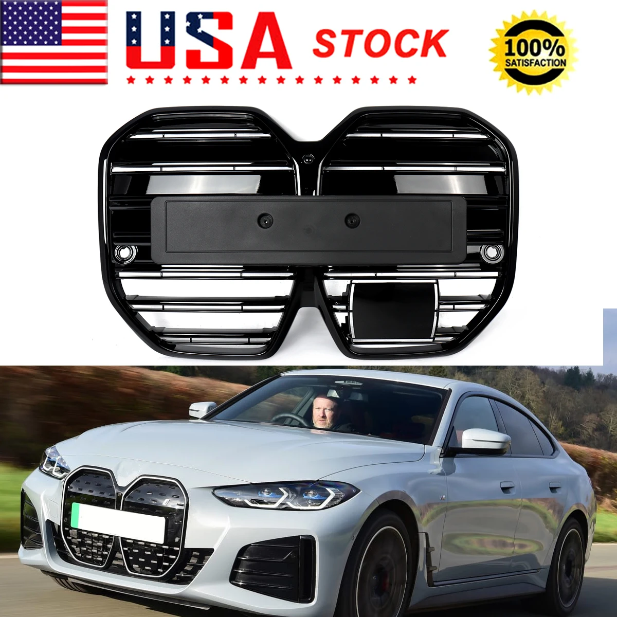 Racing Grille For BMW G26 4 Series i4 Gran Coupe eDrive35 40 M50 2022 2023 2024 Glossy Black Front Bumper Upper Air Inlet Grills
Racing Grille For BMW G26 4 Series i4 Gran Coupe eDrive35 40 M50 2022 2023 2024 Glossy Black Front Bumper Upper Air Inlet Grills