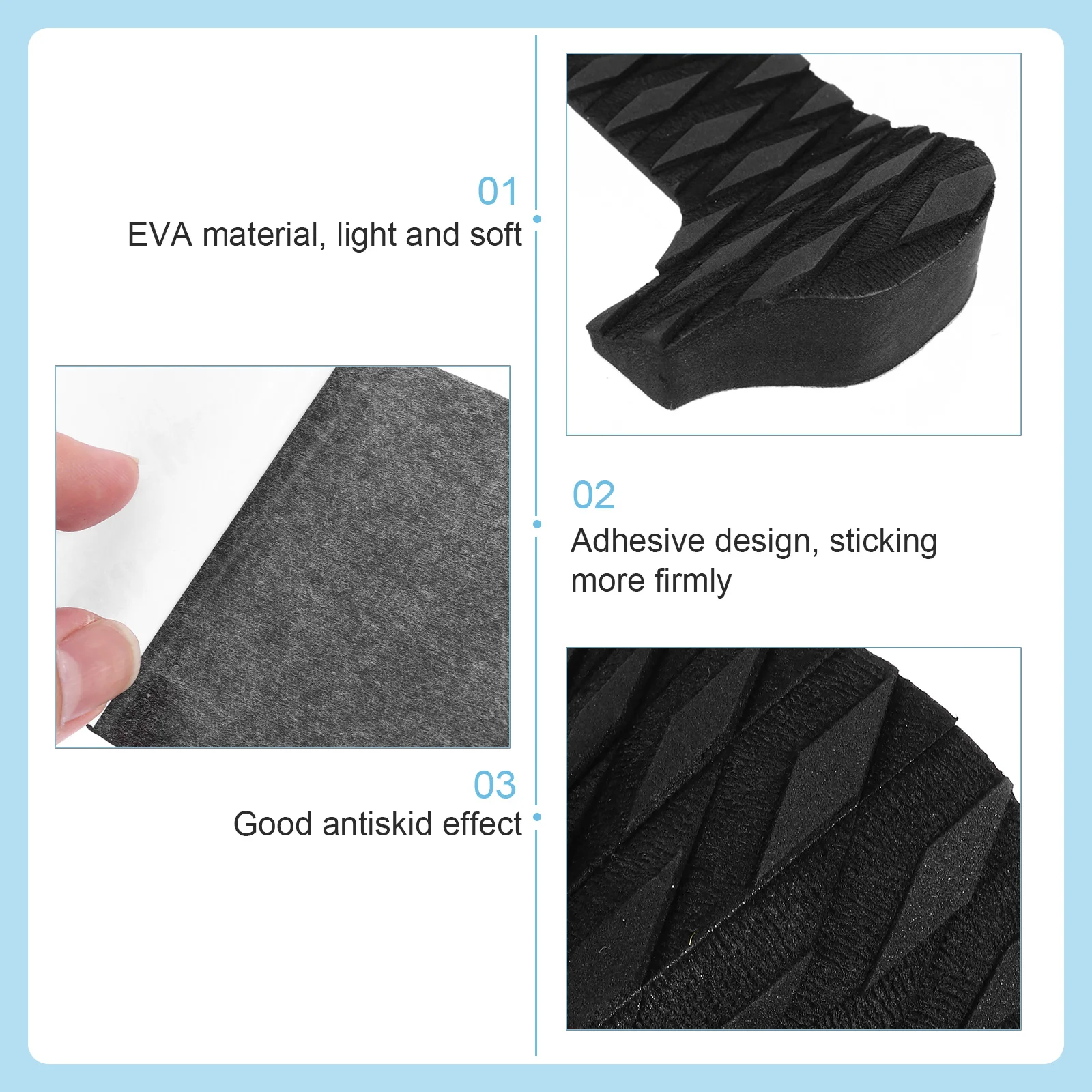 EVA Surfboard Traction Pad Grip Non Deck Mat Super Grippy Adhesive Wide Grip Tail Pads for Professional Personal Use
EVA Surfboard Traction Pad Grip Non Deck Mat Super Grippy Adhesive Wide Grip Tail Pads for Professional Personal Use