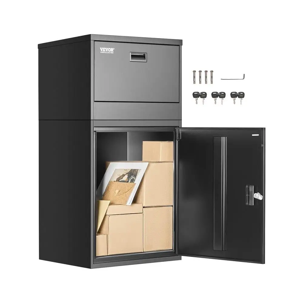 Secure Outdoor Parcel Drop Box 38.6 Inch Anti Theft Lockable Delivery Box for Packages Mail Safe Storage
Secure Outdoor Parcel Drop Box 38.6 Inch Anti Theft Lockable Delivery Box for Packages Mail Safe Storage