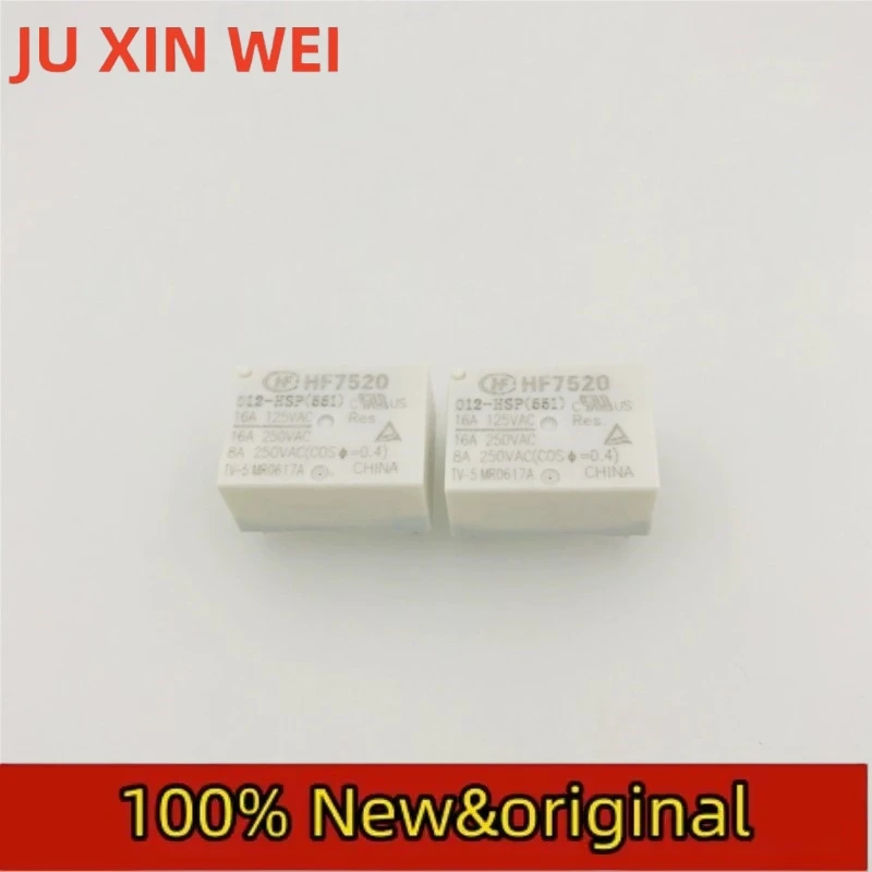 10PCS Hongfa Relay HF7520-012-HSP One set of normally open 4-pin 16A250VAC high load 200MW
10PCS Hongfa Relay HF7520-012-HSP One set of normally open 4-pin 16A250VAC high load 200MW