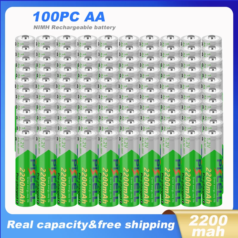 100 шт. PKCELL 1,2 В AA 2200 мАч батарея предварительной зарядки AA NI-MH аккумуляторные батареи и 5 шт. батарейный отсек для игрушек с дистанционным управлением
100 шт. PKCELL 1,2 В AA 2200 мАч батарея предварительной зарядки AA NI-MH аккумуляторные батареи и 5 шт. батарейный отсек для игрушек с дистанционным управлением