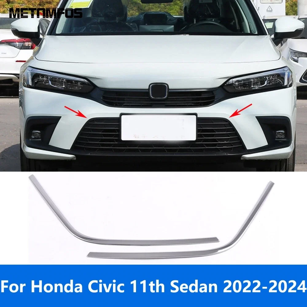 For Honda Civic Sedan 11th Gen 2022 2023 2024 Stainless Steel Front Bumper Grille Grill Molding Trim Accessories Car Styling
For Honda Civic Sedan 11th Gen 2022 2023 2024 Stainless Steel Front Bumper Grille Grill Molding Trim Accessories Car Styling
