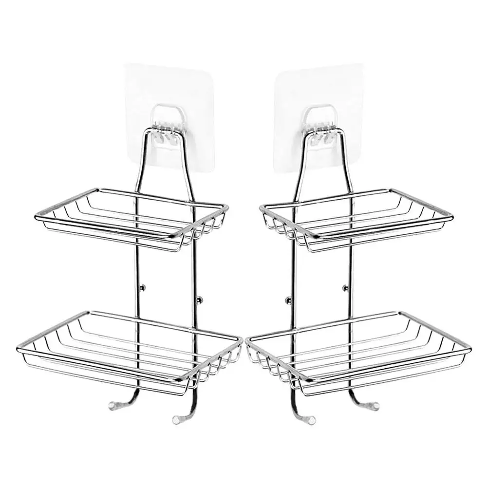 2 Pcs Stainless Steel Soap Shelf Silver Adhesive Wall Mount Bath Kitchen Box Tray Detachable Compact Space Saving
2 Pcs Stainless Steel Soap Shelf Silver Adhesive Wall Mount Bath Kitchen Box Tray Detachable Compact Space Saving