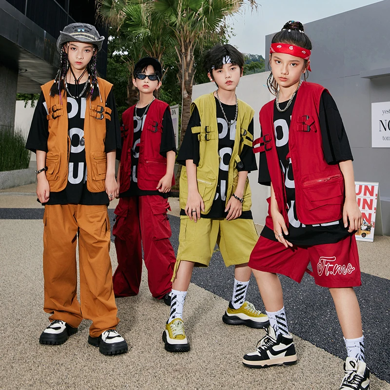 Kids Streetwear Clothing Sleeveless Jacket Vest T Shirt Casual Cargo Hip Hop Pants Shorts for Girl Boy Dance Costume Clothes
Kids Streetwear Clothing Sleeveless Jacket Vest T Shirt Casual Cargo Hip Hop Pants Shorts for Girl Boy Dance Costume Clothes