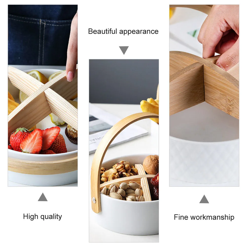 Ceramic Snack Tray Food Container Divider Fruit Box Candy Storage Holder Dry Nuts Organizer Multiple Compartments For Household
Ceramic Snack Tray Food Container Divider Fruit Box Candy Storage Holder Dry Nuts Organizer Multiple Compartments For Household