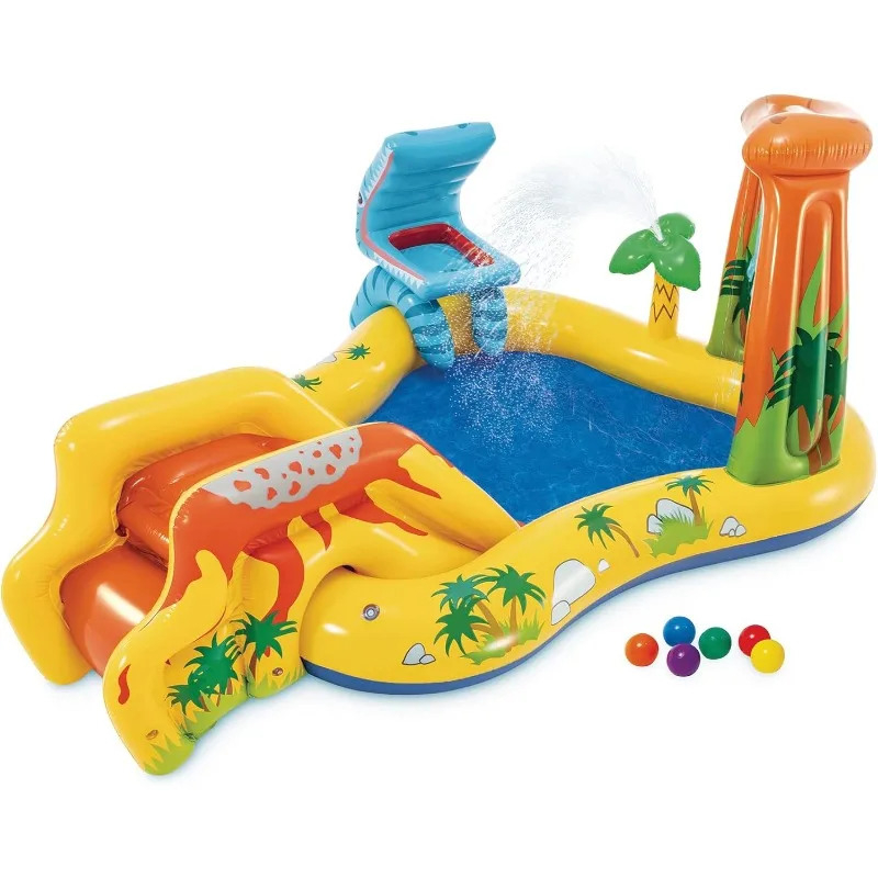 Inflatable Dinosaur Play Center Outdoor Playhouse Inflatable Water Park with Kid Pool Slide, Water Sprayer, Waterfall, and
Inflatable Dinosaur Play Center Outdoor Playhouse Inflatable Water Park with Kid Pool Slide, Water Sprayer, Waterfall, and