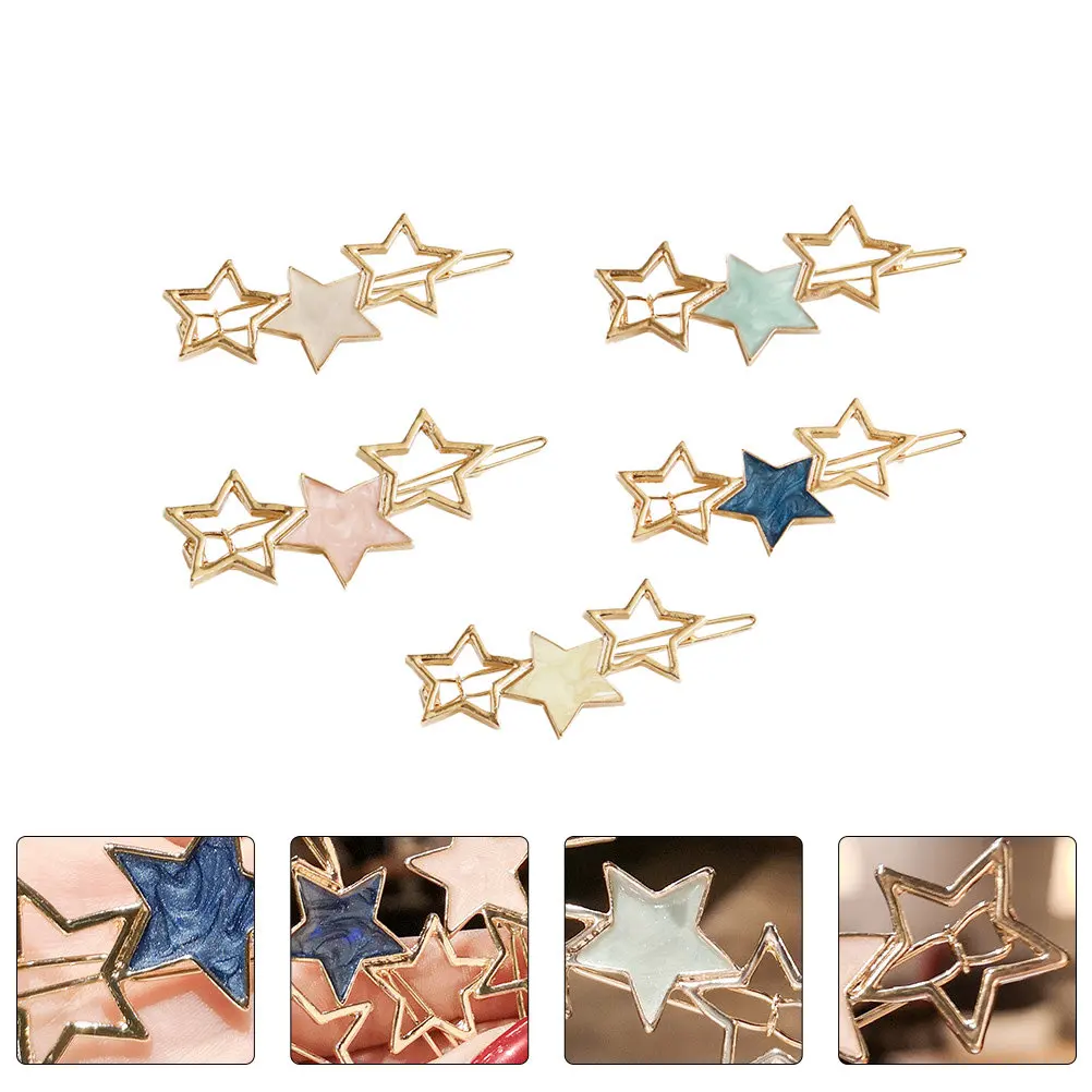 5Pcs Design Hair Clips Women Hairpin Set Alloy Glossy Finish Versatile Snap Clip for Birthday Party Graduation Daily
5Pcs Design Hair Clips Women Hairpin Set Alloy Glossy Finish Versatile Snap Clip for Birthday Party Graduation Daily