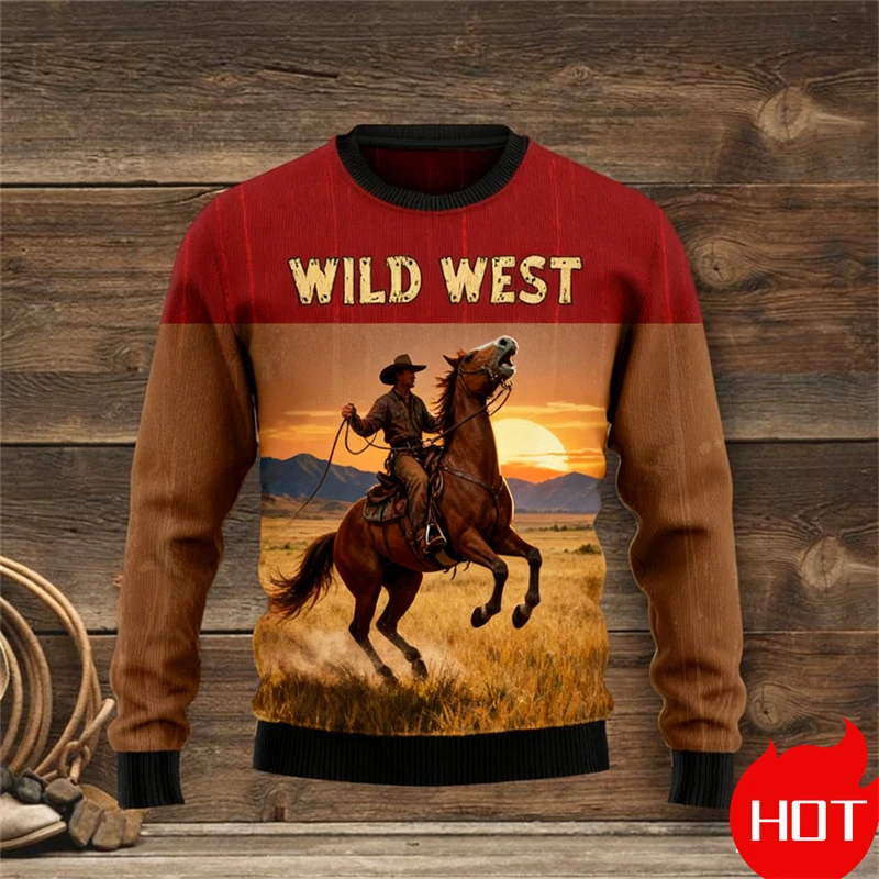 3D Printed Christmas Ugly Sweater For Men Western Cowboy Graphic Unisex Vintage Fashion Pullover Casual Crewneck Sweatshirts
3D Printed Christmas Ugly Sweater For Men Western Cowboy Graphic Unisex Vintage Fashion Pullover Casual Crewneck Sweatshirts