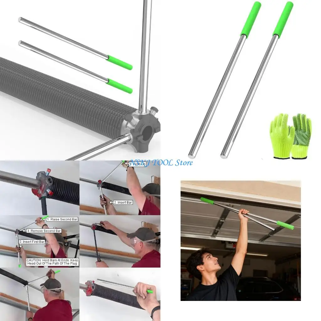 L8RC Garage Door Spring Repair Equipment Foot Diameter Winding Pubs With Reinforced Handle And Work Safety Gloves
L8RC Garage Door Spring Repair Equipment Foot Diameter Winding Pubs With Reinforced Handle And Work Safety Gloves