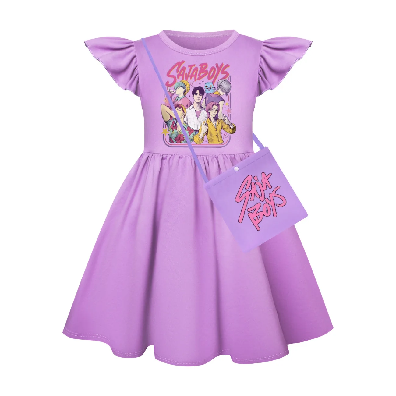 KPop Demon Hunters Kids SAJABOYS Baby Teen Girls Summer Short Sleeve Dress Princess Theme Casual Kids Clothing Set with Bag 
KPop Demon Hunters Kids SAJABOYS Baby Teen Girls Summer Short Sleeve Dress Princess Theme Casual Kids Clothing Set with Bag