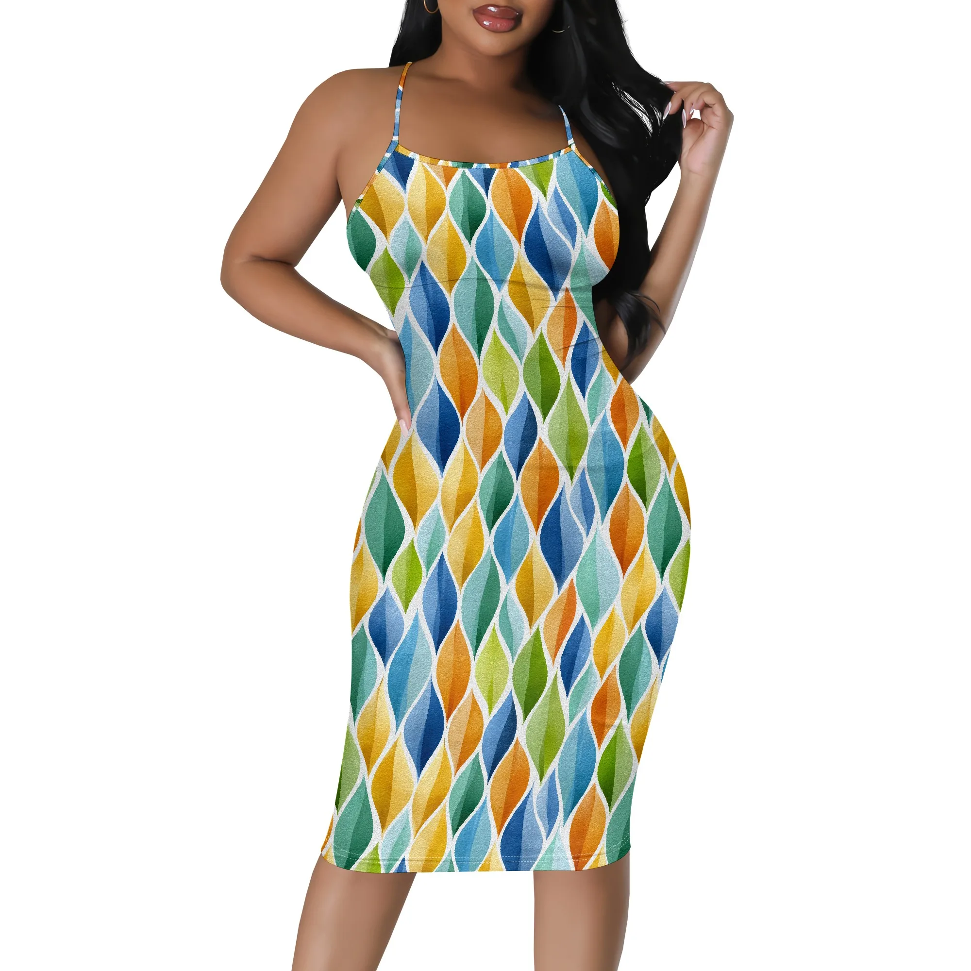 Summer Women's Sexy Sleeveless Spaghetti Strap Tank Dress Basic Tight Backless Bodycon Club Party Midi Dress
Summer Women's Sexy Sleeveless Spaghetti Strap Tank Dress Basic Tight Backless Bodycon Club Party Midi Dress