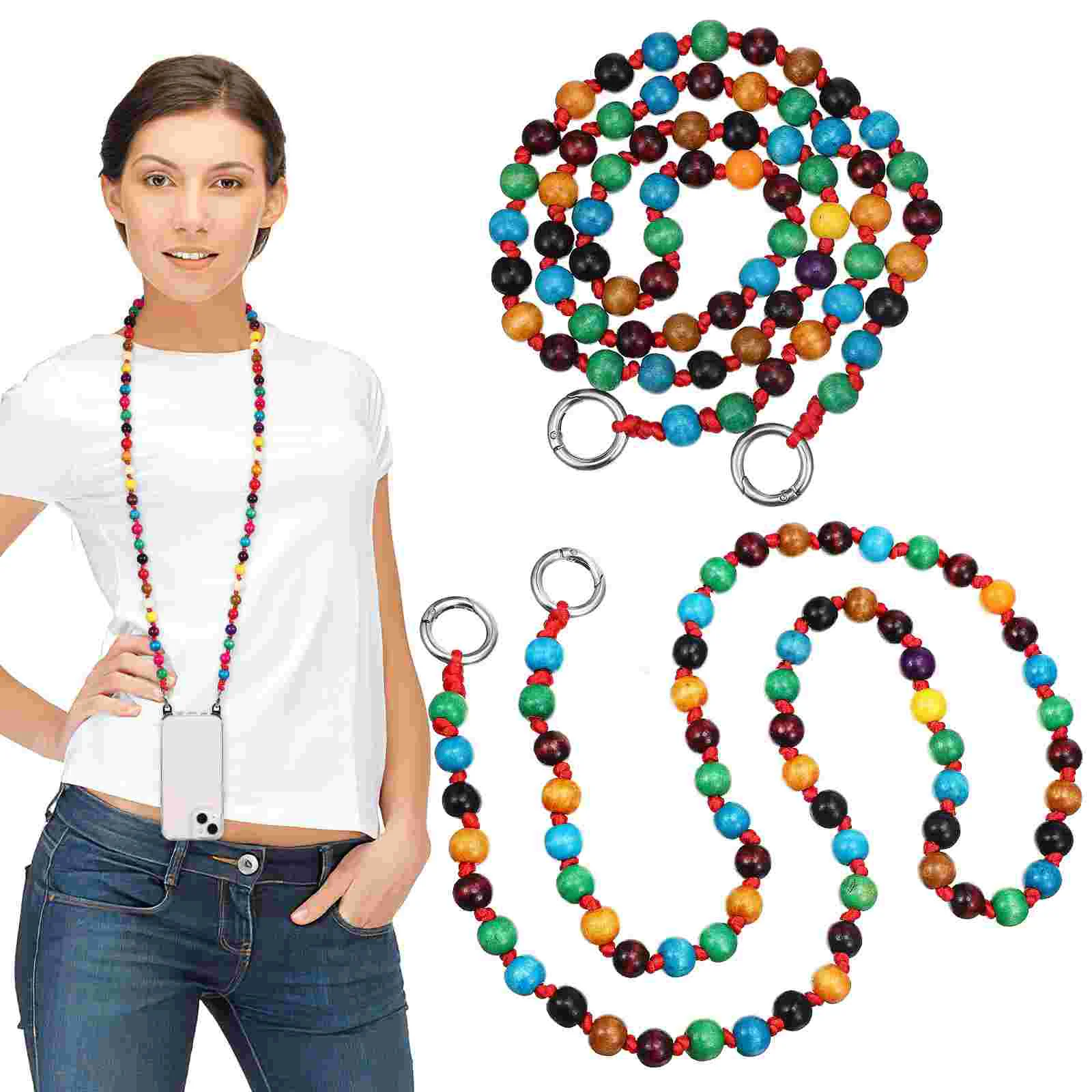 2 Pcs Wooden Bead Mobile Phone Chain Beaded Lanyards Case Strap Cross Body Crossbody Telephone Straps For Phones
2 Pcs Wooden Bead Mobile Phone Chain Beaded Lanyards Case Strap Cross Body Crossbody Telephone Straps For Phones