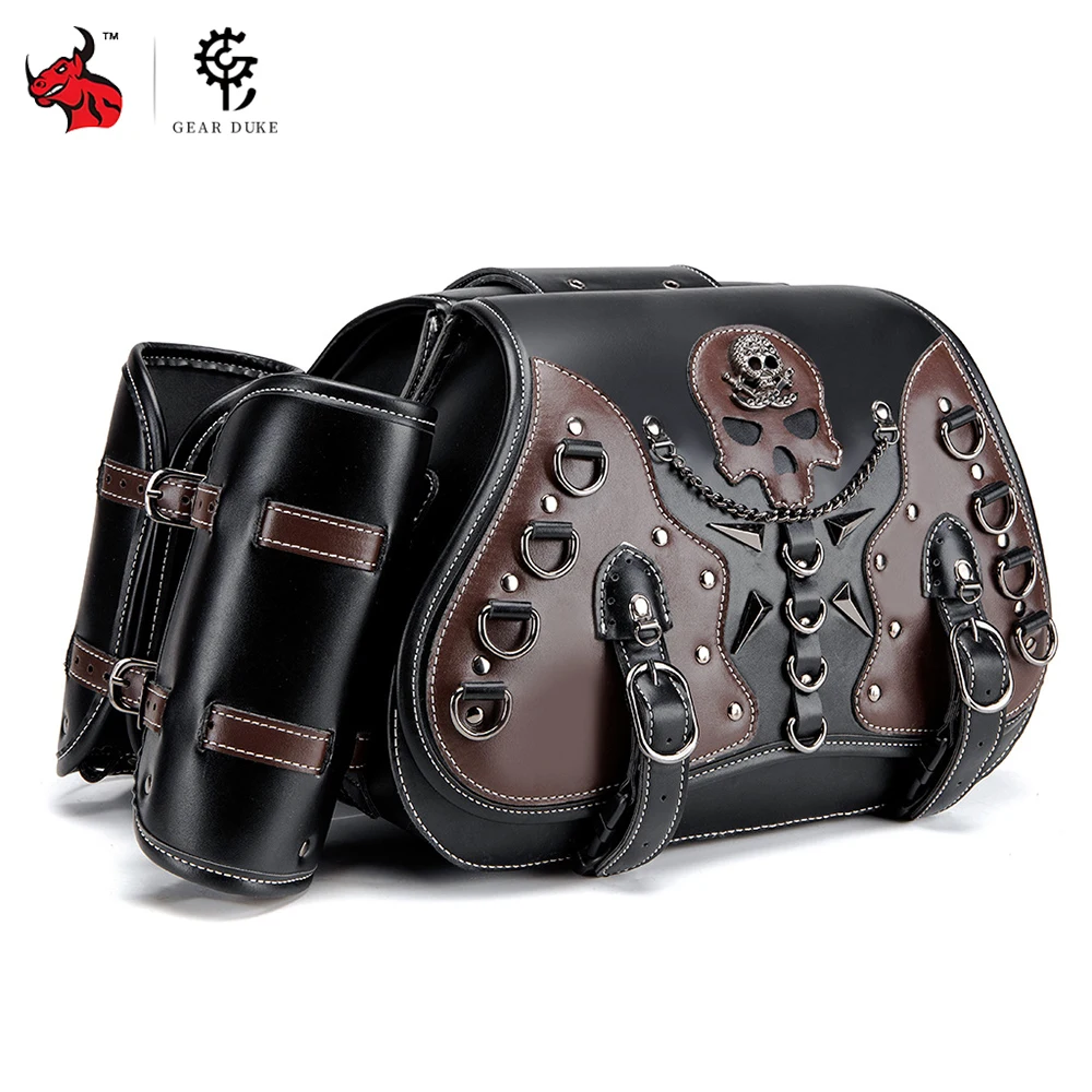 Waterproof PU Leather Motorcycle Saddlebags Vintage Side Tool Bag With Cup Holder Storage Luggage Bag Fork Bags Universal
Waterproof PU Leather Motorcycle Saddlebags Vintage Side Tool Bag With Cup Holder Storage Luggage Bag Fork Bags Universal