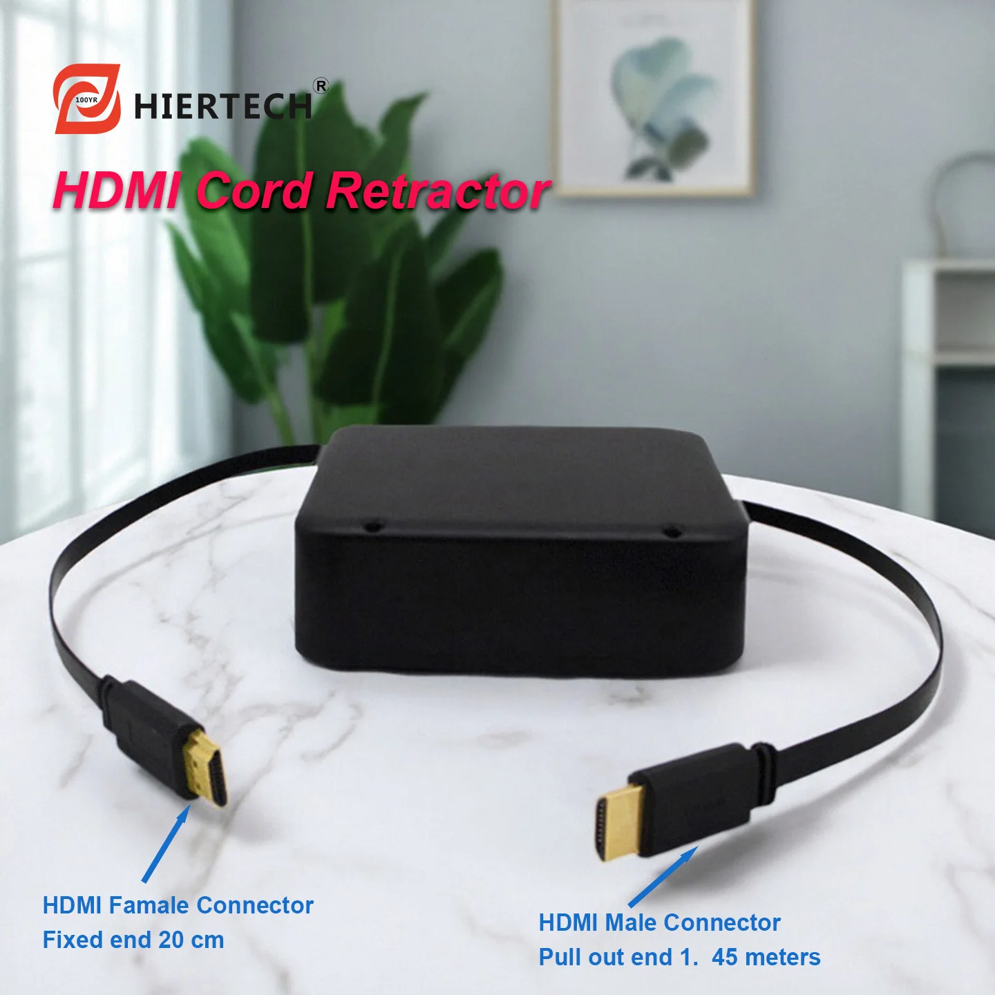 Hiertech 100% Pc Raw Material Automatic Cable Retractor Black with Self-Locking Function Jm-807-Hdmi High-Definition Video Cable Reel
Hiertech 100% Pc Raw Material Automatic Cable Retractor Black with Self-Locking Function Jm-807-Hdmi High-Definition Video Cable Reel