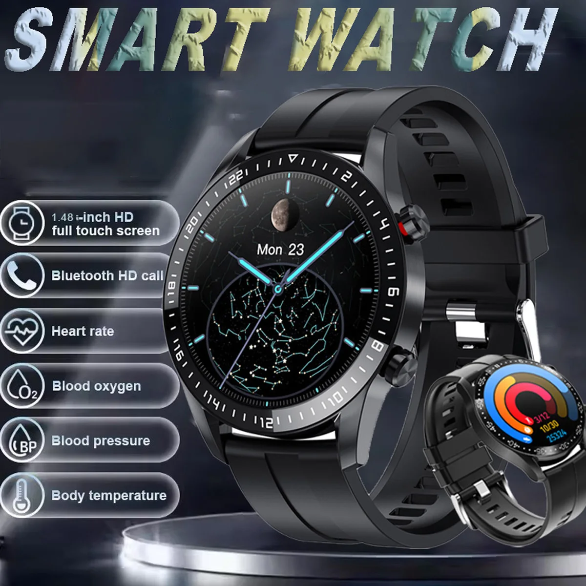 2025 New Smart Watch Men AMOLED Screen Bluetooth Calling Heart Rate Oxygen Pressure Monitoring IP67 WaterProof Sport Watches
2025 New Smart Watch Men AMOLED Screen Bluetooth Calling Heart Rate Oxygen Pressure Monitoring IP67 WaterProof Sport Watches