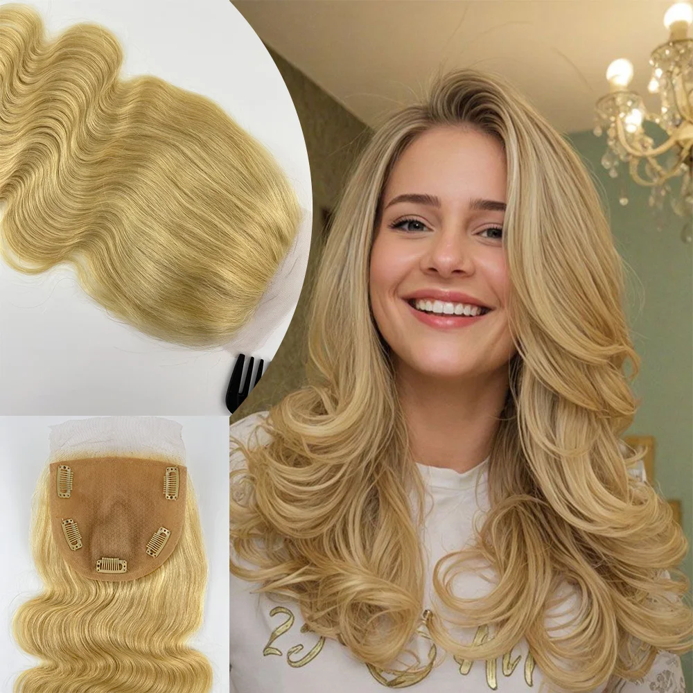 5x5'' #613 Closure Human Hair Silk Base Topper Body Wave Light Blonde Brazilian Hair Remy Silk Top Invisible Lace Baby Hair
5x5'' #613 Closure Human Hair Silk Base Topper Body Wave Light Blonde Brazilian Hair Remy Silk Top Invisible Lace Baby Hair